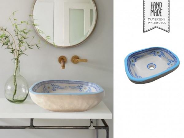 Symi Vintage Stone Bathroom Sinks