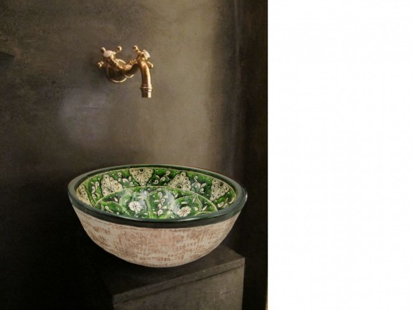 Μόνα Νιπτήρες Μπάνιου Χειροποίητοι Τραβερτίνο