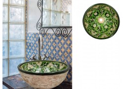 Mona Handmade Travertine Bathroom Sinks