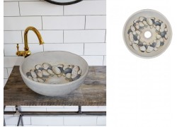 Round Washbasin Handmade Pebble Design Prices