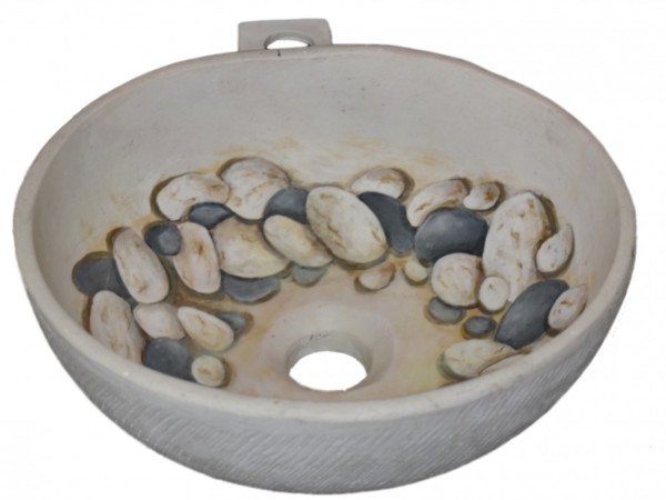 Round Washbasin Handmade Pebble Design Prices