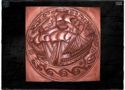 Παράσταση Διακοσμητική Τοίχων Καράβι Ανάγλυφο Προσφορές