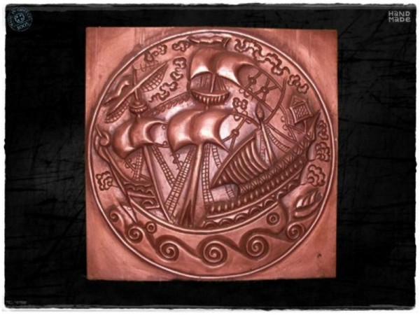 Παράσταση Διακοσμητική Τοίχων Καράβι Ανάγλυφο Προσφορές