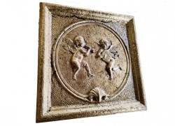 Αγγελάκια Χειροποίητο Ντεκόρ Τραβερτίνο Με Μεταλλικά Χρυσά Φύλλα