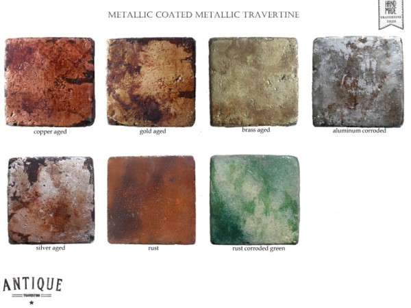Μεταλλικές Αποχρώσεις Τραβερτίνο Για Μπορντούρες