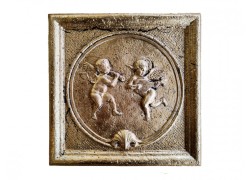 Αγγελάκια Χειροποίητο Ντεκόρ Τραβερτίνο Με Μεταλλικά Χρυσά Φύλλα