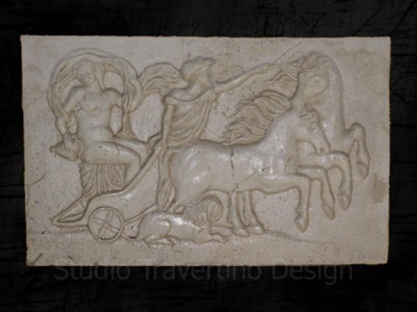Αρχαία Άμαξα Ντεκόρ Από Πέτρα Τραβερτίνο Προσφορά