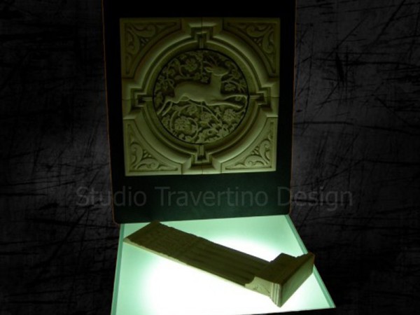 Ελάφι Ντεκόρ Τοίχου Τραβερτίνο Πέντε Κομμάτια Προσφορά