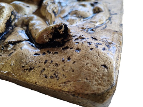 Διακοσμητικό Πέτρινο Ντεκόρ Με Φύλλα Χρυσού Αγγελάκια 