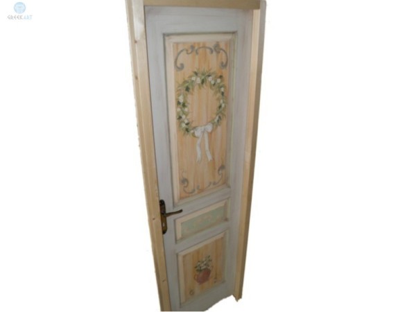 Πόρτες Vintage Ζωγραφική Χειροποίητες Στεφάνι