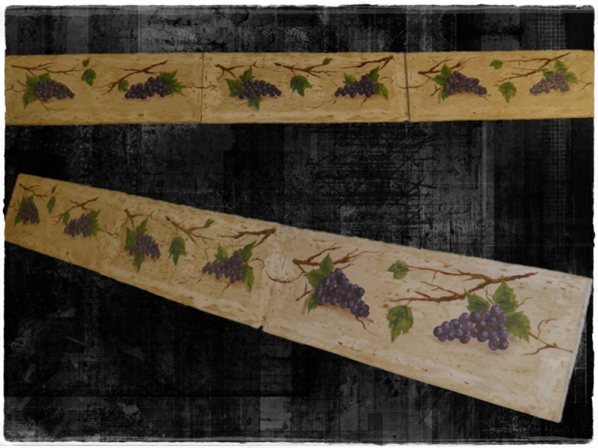 Κουζίνας Μπάνιων Χειροποίητες Μπορντούρες Listello Σταφύλια