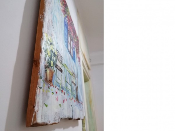 Ξύλινος Πίνακας Ζωγραφικής Καλαμίτσι 50 χ 60 cm 