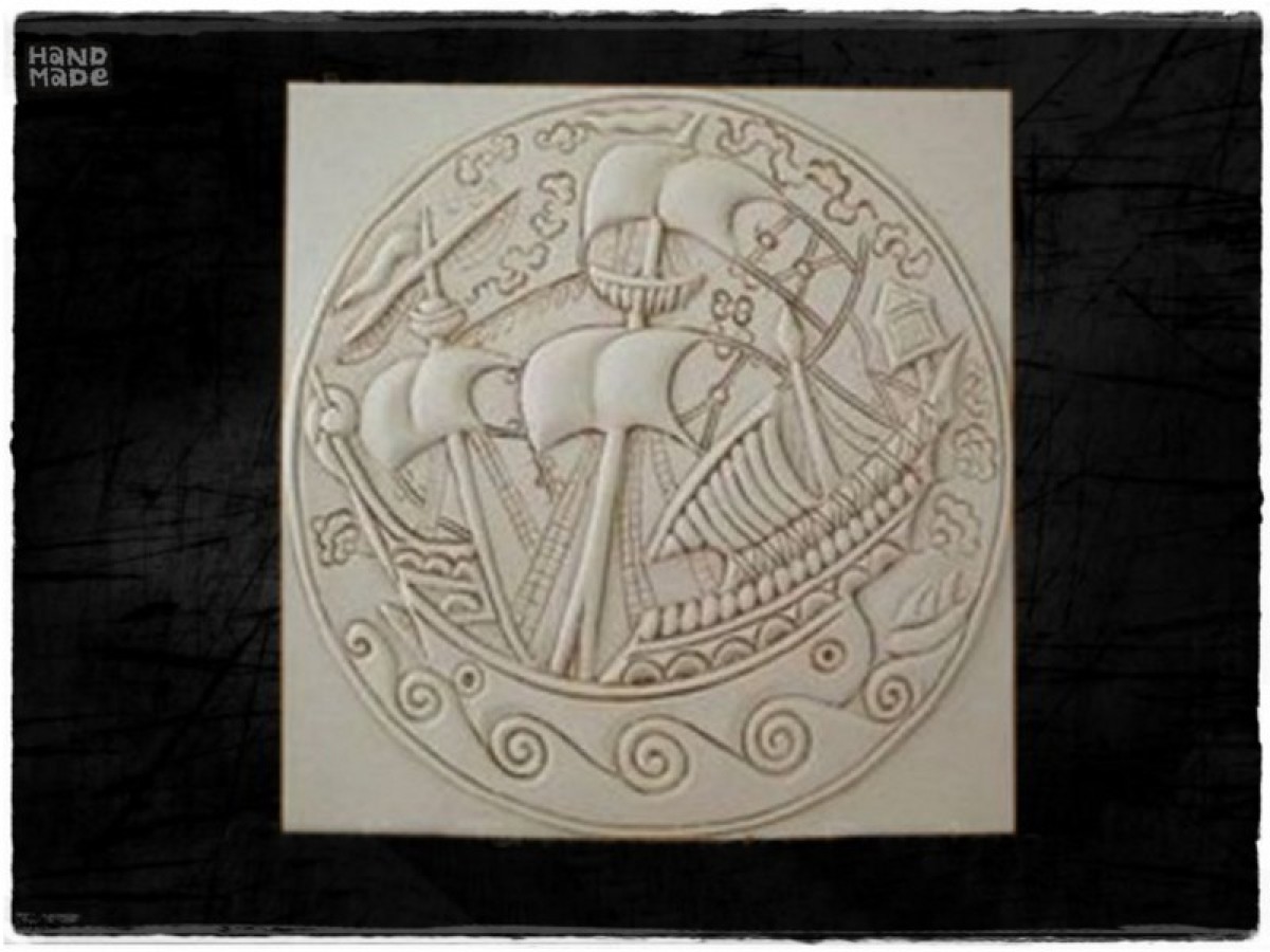 Παράσταση Διακοσμητική Τοίχων Καράβι Ανάγλυφο Προσφορές