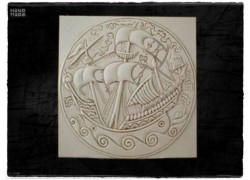 Παράσταση Διακοσμητική Τοίχων Καράβι Ανάγλυφο Προσφορές