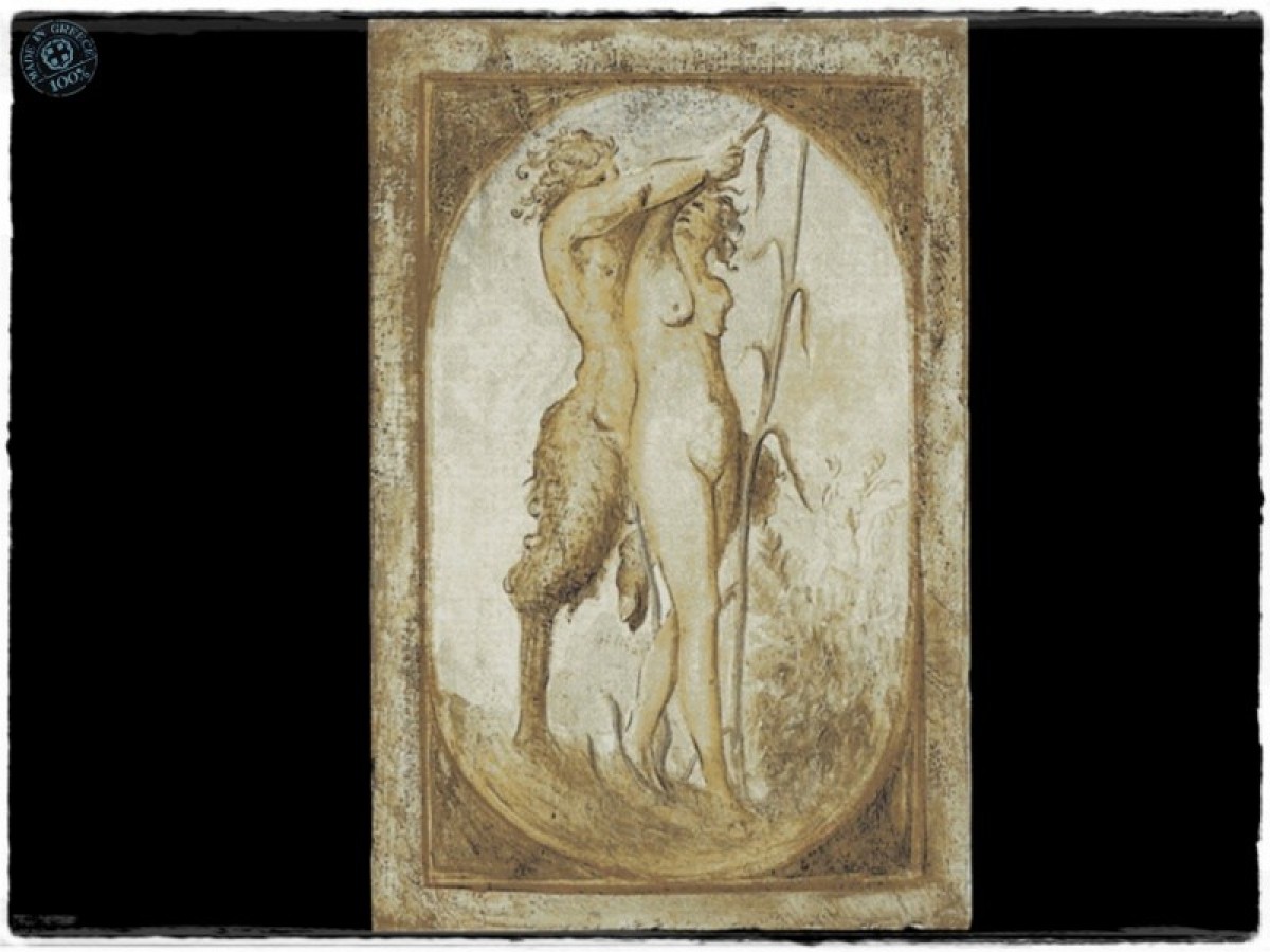 Πίνακας ζωγραφικής Κένταυρος Σε Πέτρα Τραβερτίνο