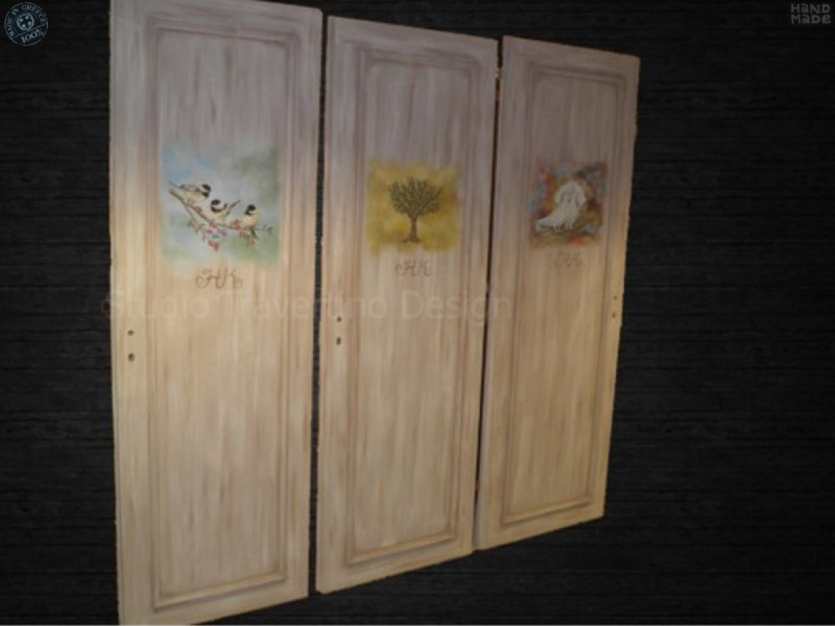 Πόρτες Παλαιωμένες Χειροποίητες Με Ζωγραφική Σχέδια