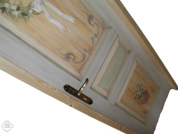 Πόρτες Vintage Ζωγραφική Χειροποίητες Στεφάνι