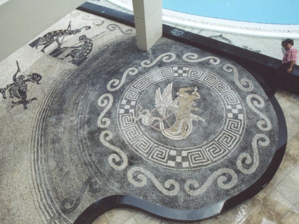 Χειροποίητα μωσαϊκά βότσαλα σχέδιο Ατλαντίς 