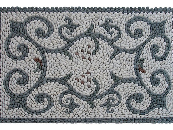 Agave Floor Pebble Mosaic