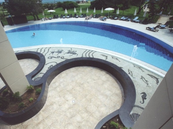 Χειροποίητα μωσαϊκά βότσαλα σχέδιο Ατλαντίς 