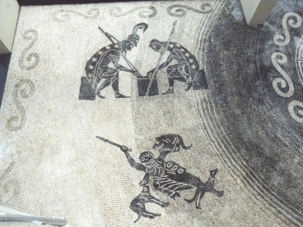 Χειροποίητα μωσαϊκά βότσαλα σχέδιο Ατλαντίς 