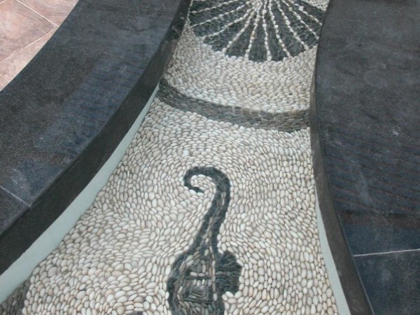 Χειροποίητα μωσαϊκά βότσαλα σχέδιο Ατλαντίς 