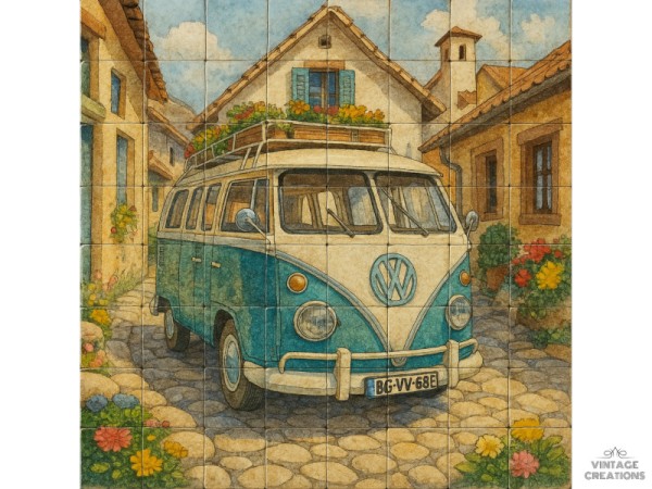 Handmade Tile Art – Volkswagen T2 Vintage Van