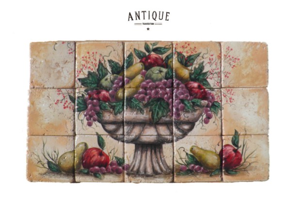 Κουζίνας παράσταση πλακίδια χειροποίητα φρουτιέρα  