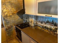 Painted Tiles Representation of the Naval Battle of Spetses!