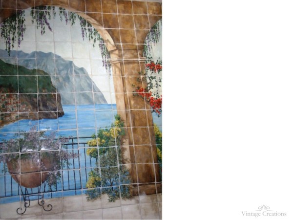 Χειροποίητη Επένδυση Τοίχου Ζαγορά Πλακάκια Σχέδιο Αντικέ.