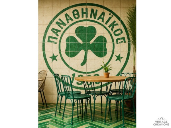 Representation on handmade tiles with your team's symbol