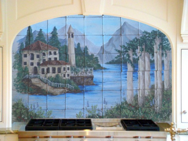 Χειροποίητη παράσταση Travertino ντεκόρ πλακάκια κουζίνας/μπάνιου Μοναστήρι.