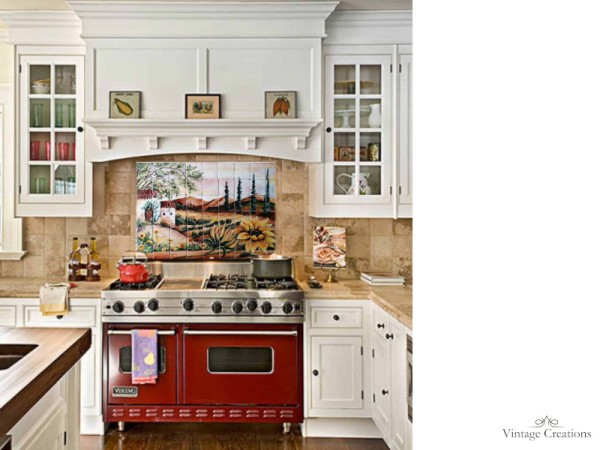 Vintage Handmade Kitchen Tiles Countryside