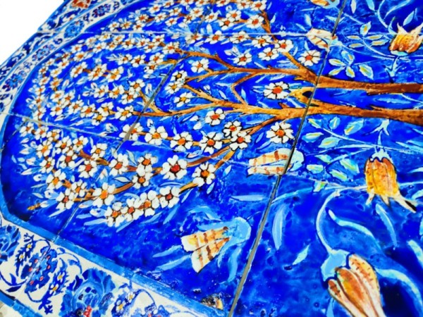 Hana Oriental Performance in Handmade Travertino Art Tiles