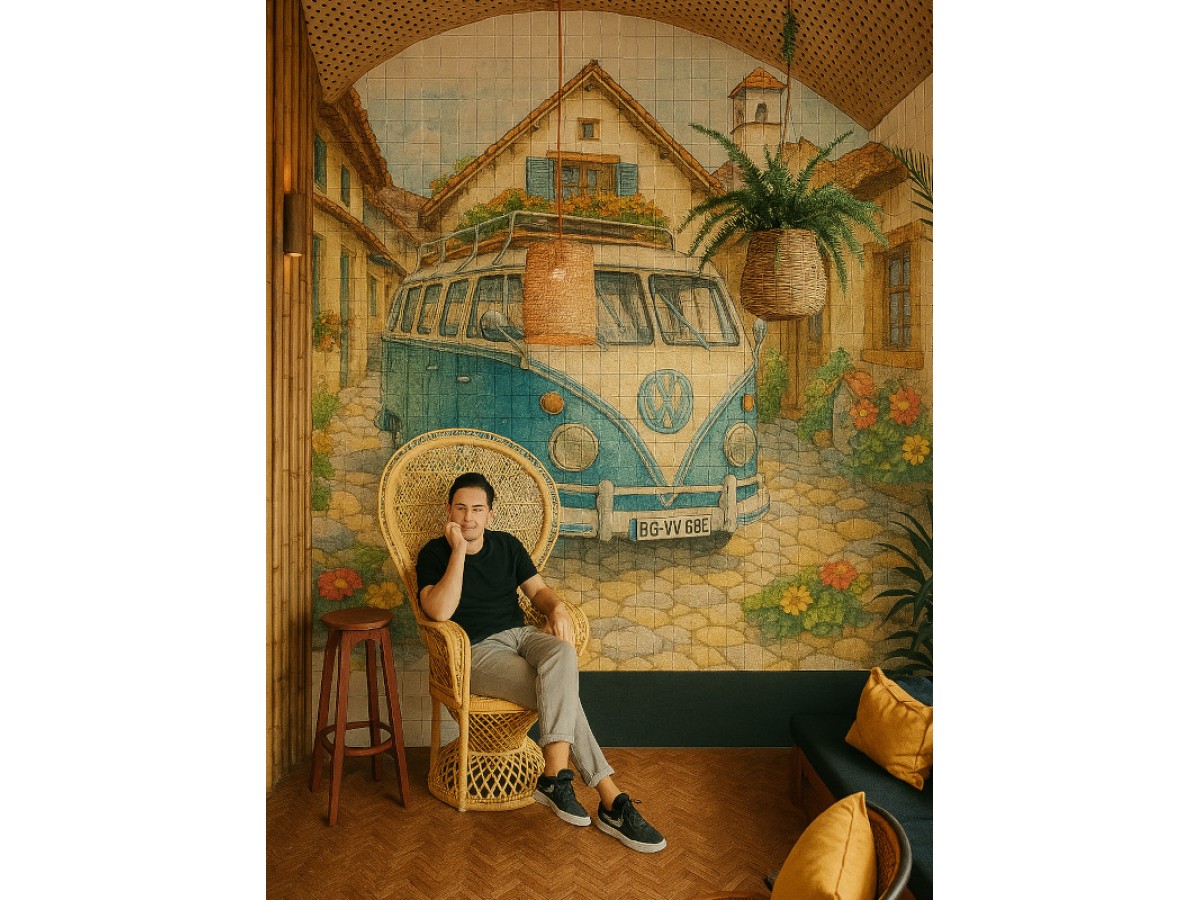 Χειροποίητη Παράσταση σε Πλακάκια – Volkswagen T2 Vintage Van