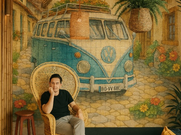 Handmade Tile Art – Volkswagen T2 Vintage Van