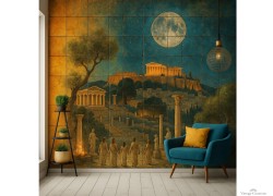 Ζωγραφικές Παρατάσεις της Ακρόπολης σε Χειροποίητα Πλακάκια