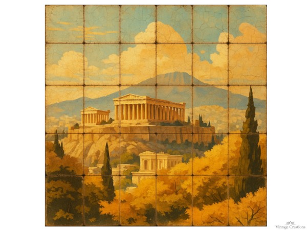 Ζωγραφικές Παρατάσεις της Ακρόπολης σε Χειροποίητα Πλακάκια Ζωγραφικές Παρατάσεις της Ακρόπολης σε Χειροποίητα Πλακάκια