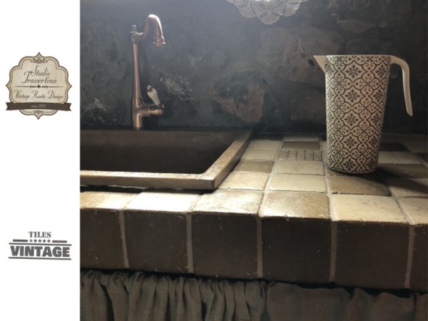 Χειροποίητα Πλακάκια Πάγκου Κουζίνας Τραβερτίνο Αράχωβα