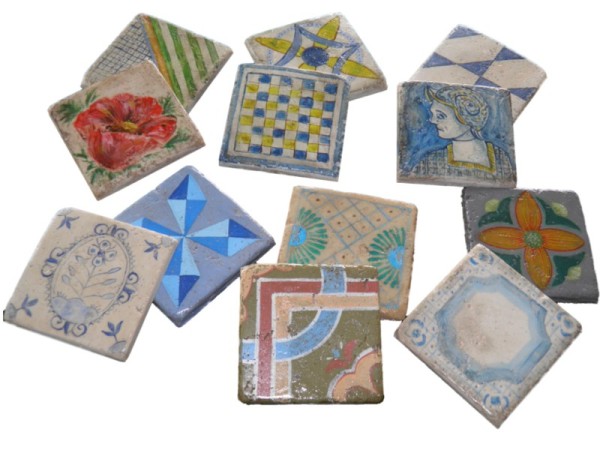 Handmade Tiles Retro Designs Decorator Painting travertine