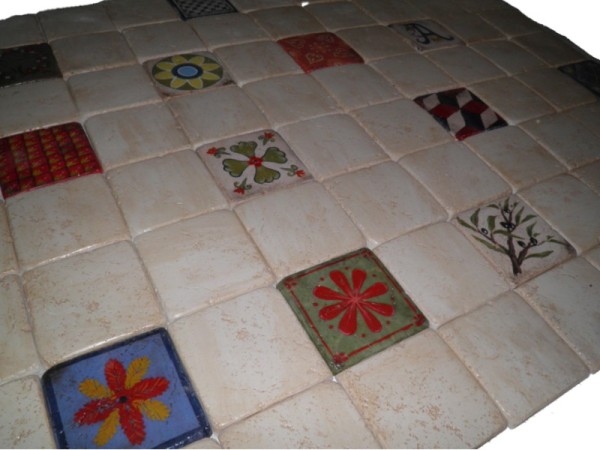 Handmade Tiles Retro Designs Decorator Painting travertine