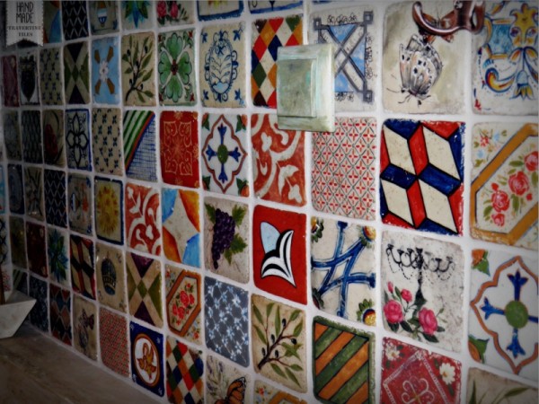 Mix Travertino Retro Handmade Special Kitchen Tiles Santorini