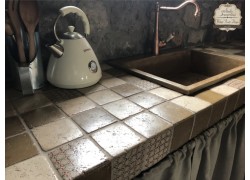 Χειροποίητα Πλακάκια Πάγκου Κουζίνας Τραβερτίνο Αράχωβα