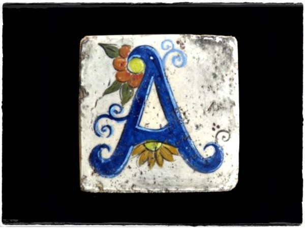 Γράμματα Ρετρό Ντεκόρ Χειροποίητα Πλακάκια Ζωγραφική