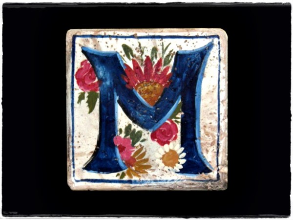 Γράμματα Ρετρό Ντεκόρ Χειροποίητα Πλακάκια Ζωγραφική