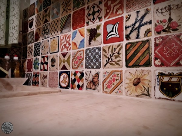 Mix Travertino Retro Handmade Special Kitchen Tiles Santorini