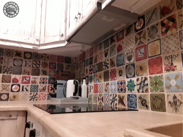 Mix Travertino Retro Handmade Special Kitchen Tiles Santorini