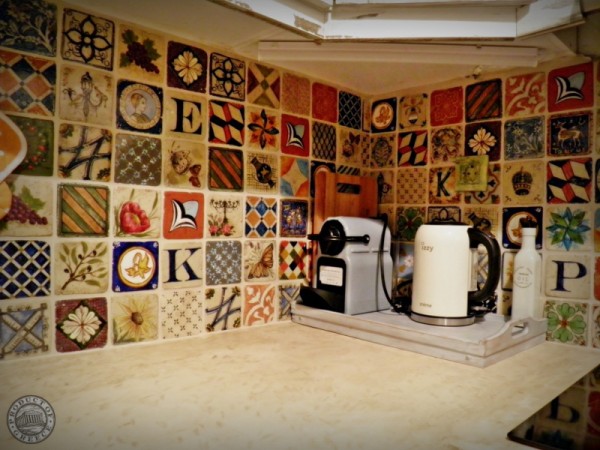 Mix Travertino Retro Handmade Special Kitchen Tiles Santorini