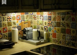 Mix Travertino Ρετρό Χειροποίητα Ειδικά Πλακάκια Κουζίνας Σαντορίνη  