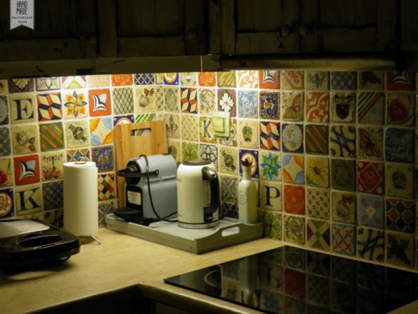 Mix Travertino Retro Handmade Special Kitchen Tiles Santorini